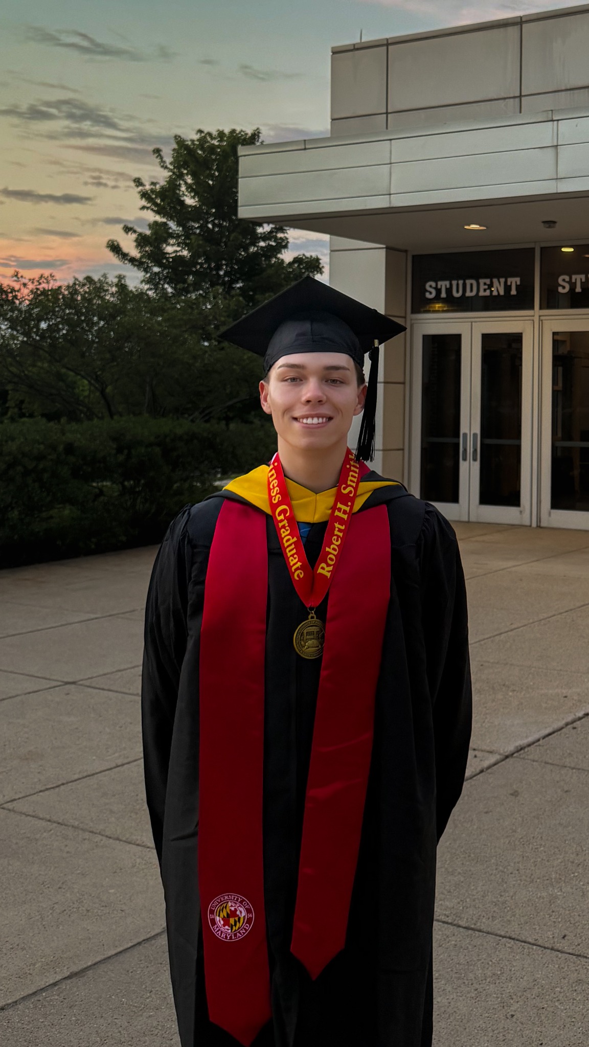 Gavyn Edelman in graduation attire